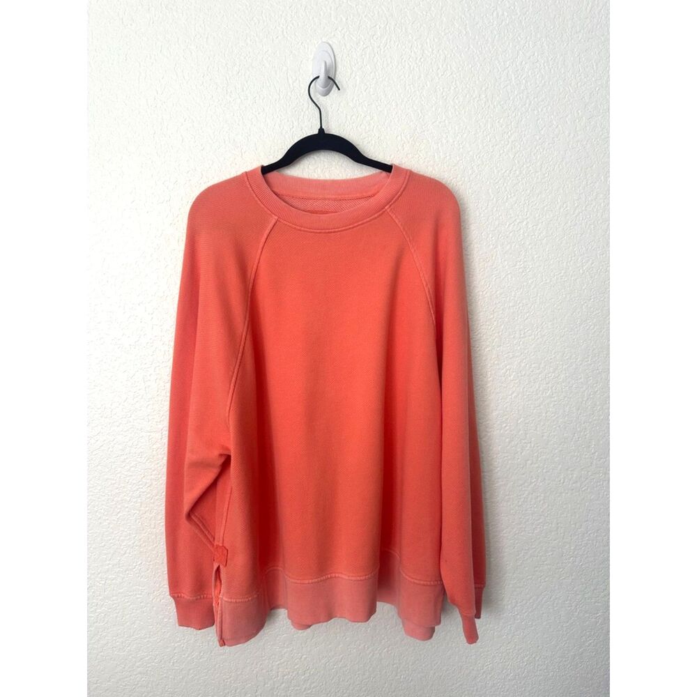 Aerie Women's Oversized Relaxed Fit Crewneck Coral Pink Size Large